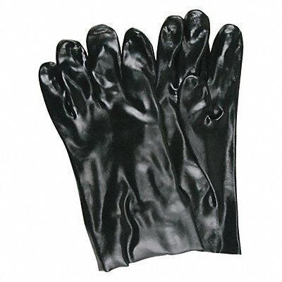 MCR SAFETY 6200 Chemical Gloves L 10 in L Smooth PVC PR