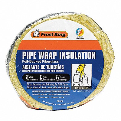 FROST KING SP42X16 Pipe Wrap 1 in T 3 in W x 25 ft.