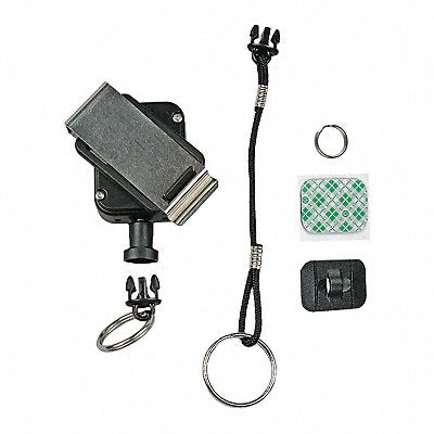 GEARKEEPER RT25352 Radio Retractor 32inL Black SS Belt Clip