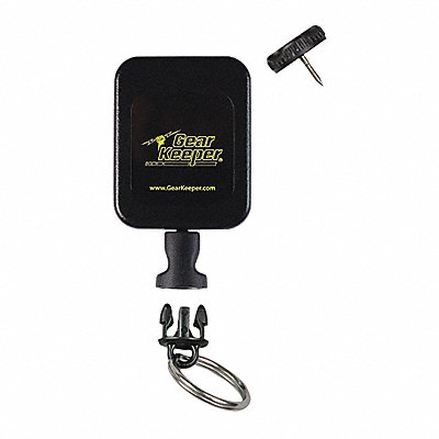 GEARKEEPER RT40020 Retractor 36inL Black 3/16lb SS