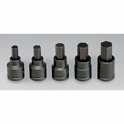 WRIGHT 606 Impact Socket Set Steel Black Oxide 9/16 to 1 in