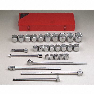 WRIGHT 829 Socket Wrench St Chrome 12Pt 1 7/16-3 1/8in