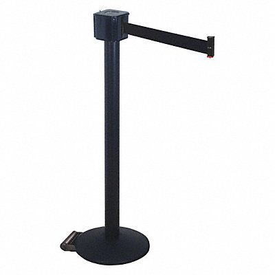 VISIONTRON PM41230BABK Barrier Post with Belt Black Belt