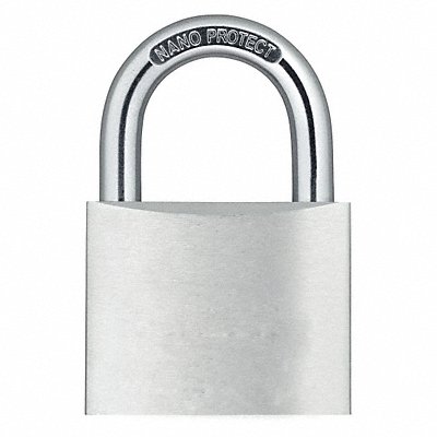 GRAINGER 48JP94 Keyed Padlock 15/64 in Rectangle Silver