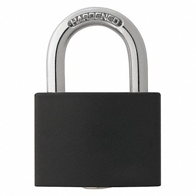 GRAINGER 48JR26 Lockout Padlock KA Black 1-7/16 H
