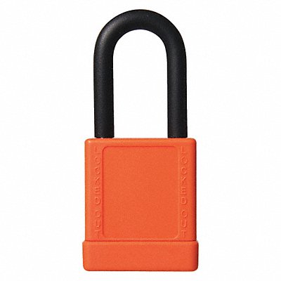 GRAINGER 48JT54 Lockout Padlock KA Orange 2 H PK3