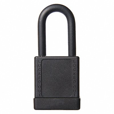GRAINGER 48JT36 Lockout Padlock KA Black 2 H PK6