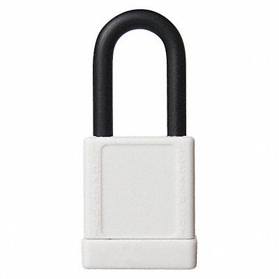 GRAINGER 48JT67 Lockout Padlock KA White 2 H PK6