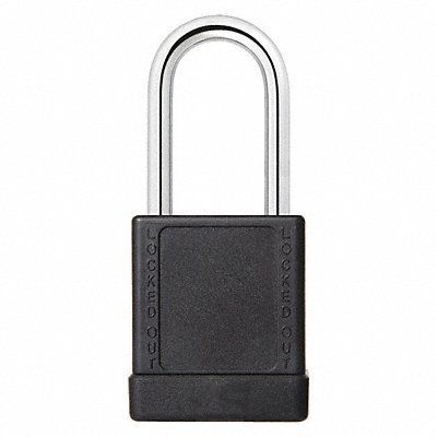 GRAINGER 48JT07 Lockout Padlock KA Black 2 H PK3