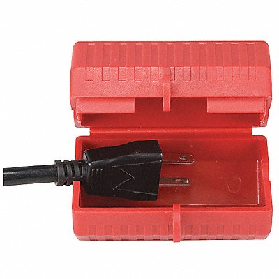 CONDOR 48KV17 Plug Lockout Red Plastic 1 Padlock