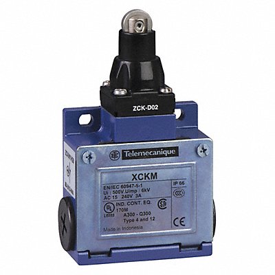 TELEMECANIQUE SENSORS XCKM102H7 Limit Switch Roller Plunger 1NO/1NC