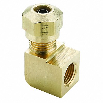 PARKER 270NTA64 Female Elbow Brass 3/8 in Tube 1.35 in L