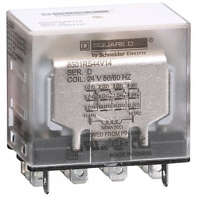 SQUARE D 8501RS44V14 Relay 250Vac 10Amp Type R +Options