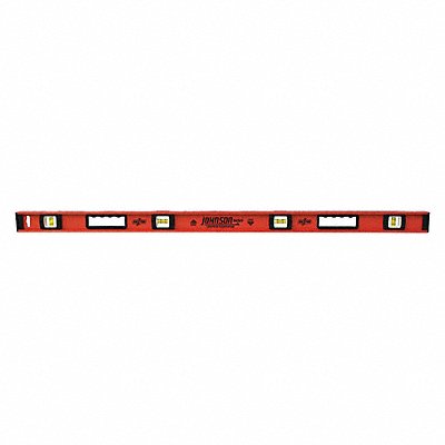JOHNSON LEVEL 12534800 I-Beam Level Number of Vials 4 48 in L