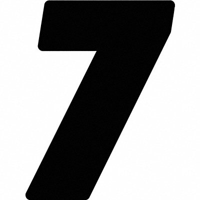 HARDLINE PRODUCTS DB512B7 Number Label Blk 5-1/2 in H No 7 PK12