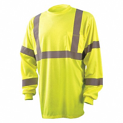 OCCUNOMIX LUXLSETP3BYL T-Shirt Hi-Vis Yellow 30 in L L