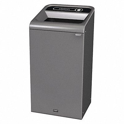 RUBBERMAID COMMERCIAL PRODUCTS 1961621 Recycling Container Square 23 gal Grey