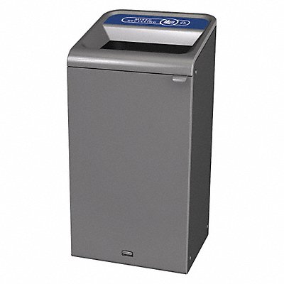 RUBBERMAID COMMERCIAL PRODUCTS 1961622 Recycling Container Square 23 gal Grey