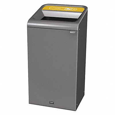 RUBBERMAID COMMERCIAL PRODUCTS 1961626 Recycling Container Square 23 gal Grey