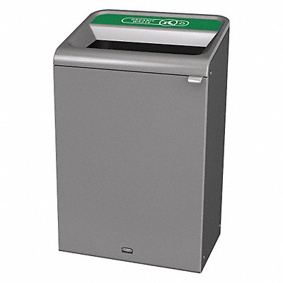 RUBBERMAID COMMERCIAL PRODUCTS 1961506 Recycle Container Rectangle 33 gal Grey