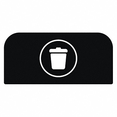 RUBBERMAID COMMERCIAL PRODUCTS 1961572 Recycle Label 8-1/2 H 1-25/ 32 W Blk