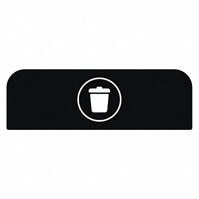 RUBBERMAID COMMERCIAL PRODUCTS 1961573 Recycling Sign 8-1/2 H 1-25/32 W Blk
