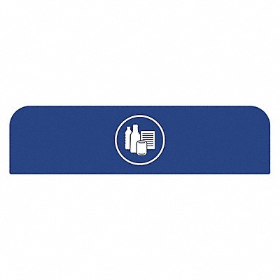 RUBBERMAID COMMERCIAL PRODUCTS 1961592 Recycling Sign 8-1/2 H 1-25/32 W Blue