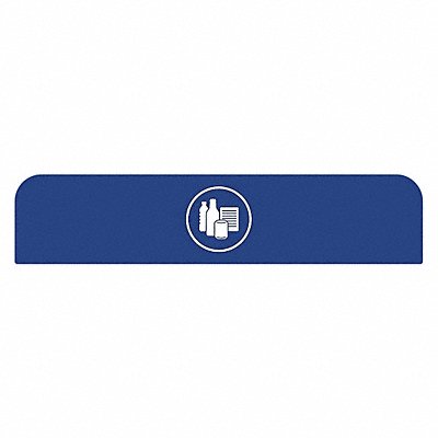 RUBBERMAID COMMERCIAL PRODUCTS 1961594 Recycling Sign 8-1/2 H 1-25/32 W Blue