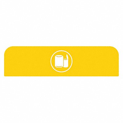 RUBBERMAID COMMERCIAL PRODUCTS 1961598 Recycling Sign 8-1/2 H 1-25/32 W Yellow
