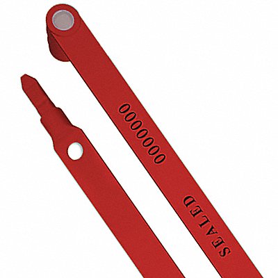 UNIVERSEAL UFRTSRED50 Strap Seals Red Plastic PK50