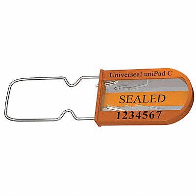 UNIVERSEAL UPADCORANGE50 Padlock Seals Orange Acrylic PK50
