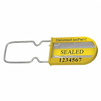 UNIVERSEAL UPADCYELLOW50 Padlock Seals Yellow Acrylic PK50