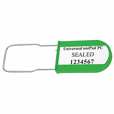 UNIVERSEAL UPADPCGREEN50 Padlock Seals Green Acrylic PK50
