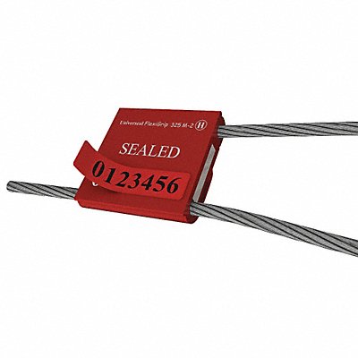UNIVERSEAL F325M2APEELRED50 Cable Seals Red Anodized PK50