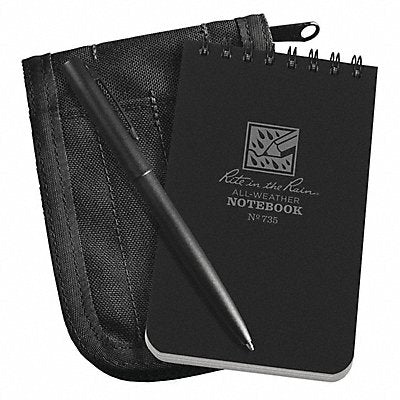 RITE IN THE RAIN 735BKIT Notebook Kit 3in x 5in Sheet Black Cover