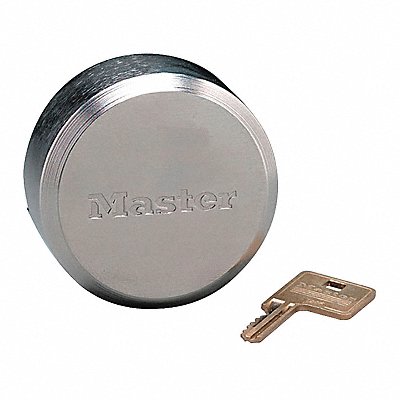 MASTER LOCK 6271 Keyed Padlock 1 23/32 in Round Silver
