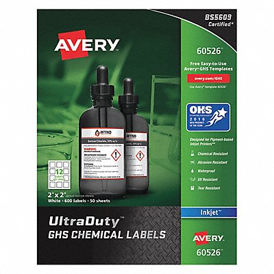 AVERY 7278260526 Inkjet Label 2 H 2 W PK600
