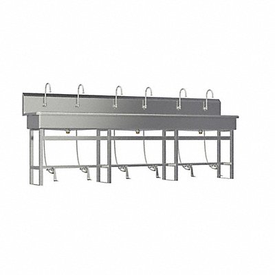 SANI-LAV 512F105 SaniLav Wash Station Rectangular 117inx16-1/2inx8in