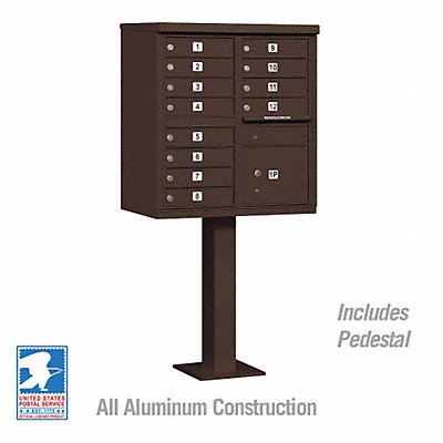 SALSBURY INDUSTRIES 3312BRZU Cluster Box Unit Bronze 13 Doors 18in W