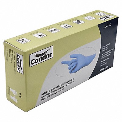 CONDOR 48UN15 J4869 Disposable Gloves Nitrile S PK50