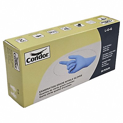CONDOR 48UN20 J4870 Disposable Gloves Nitrile S PK50