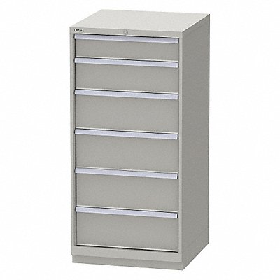 LISTA SC130608AFTKALG K3755 Mod Drawer Cab 60 H 6 Drawer Light Grey