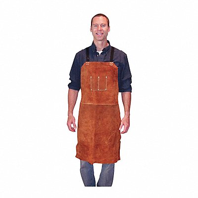 TILLMAN 3836 24X36 Lth Dk Brown Bib Apron