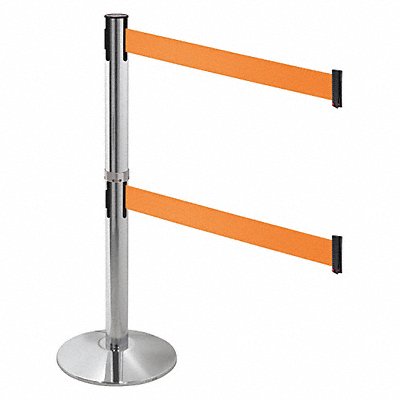 RETRACTA-BELT 330DPAPCOR Barrier Post 3 in Belt W Orange Belt