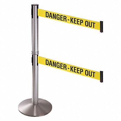 RETRACTA-BELT 330DSASSDKO Barrier Post 40in Post H Danger Keep Out