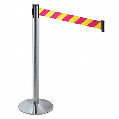 RETRACTA-BELT 330PAPCMYD Barrier Post Grey Magenta/Yellow Belt