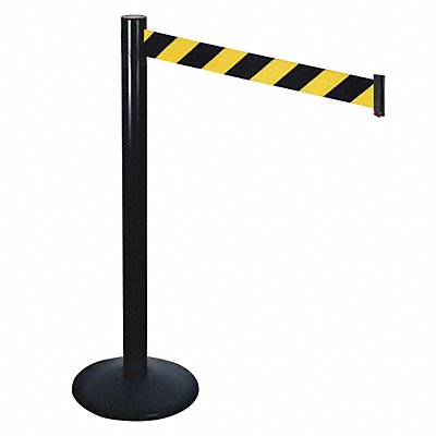 RETRACTA-BELT 331BABYD Barrier Post Black/Yellow Belt 3 in Belt W