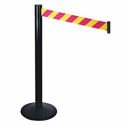 RETRACTA-BELT 331BAMYD Barrier Post Magenta/Yellow Belt 3in Belt W