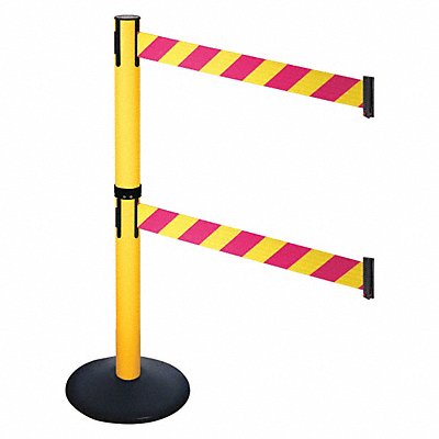 RETRACTA-BELT 331DPYWMYD Barrier Post 40 in H Magenta/Yellow Belt