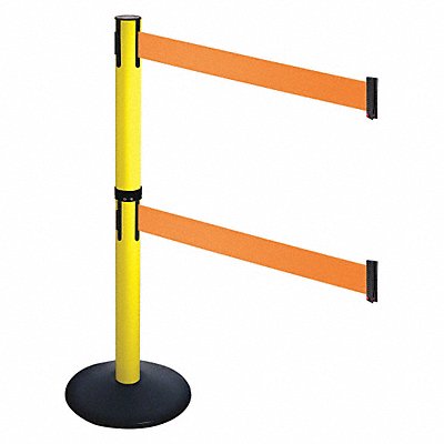 RETRACTA-BELT 331DYAOR Barrier Post Black Orange Belt 2 Belts